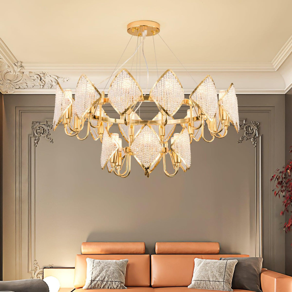 Modern Holly Chandelier – Ambient Illumination in Luxury Interior Setting View 9