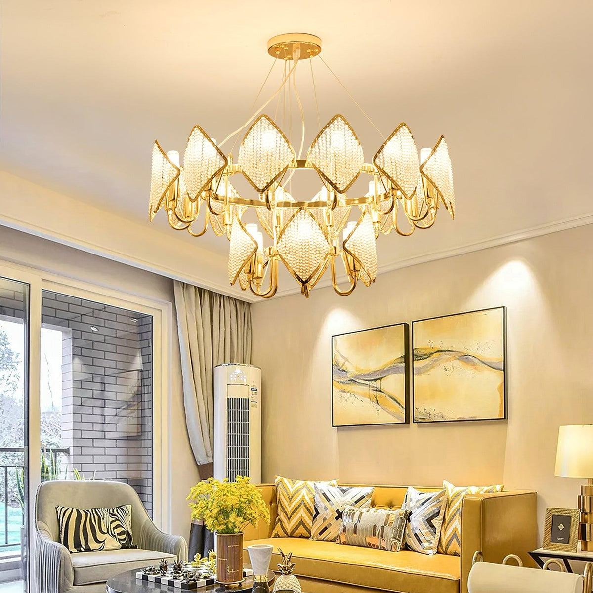 Modern Holly Chandelier – Ambient Illumination in Luxury Interior Setting View 10
