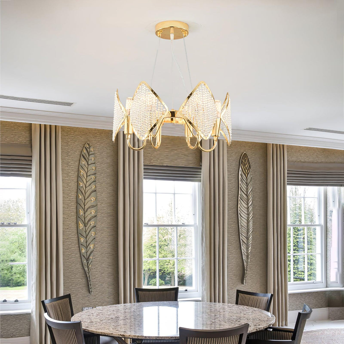 Modern Holly Chandelier – Ambient Illumination in Luxury Interior Setting View 15
