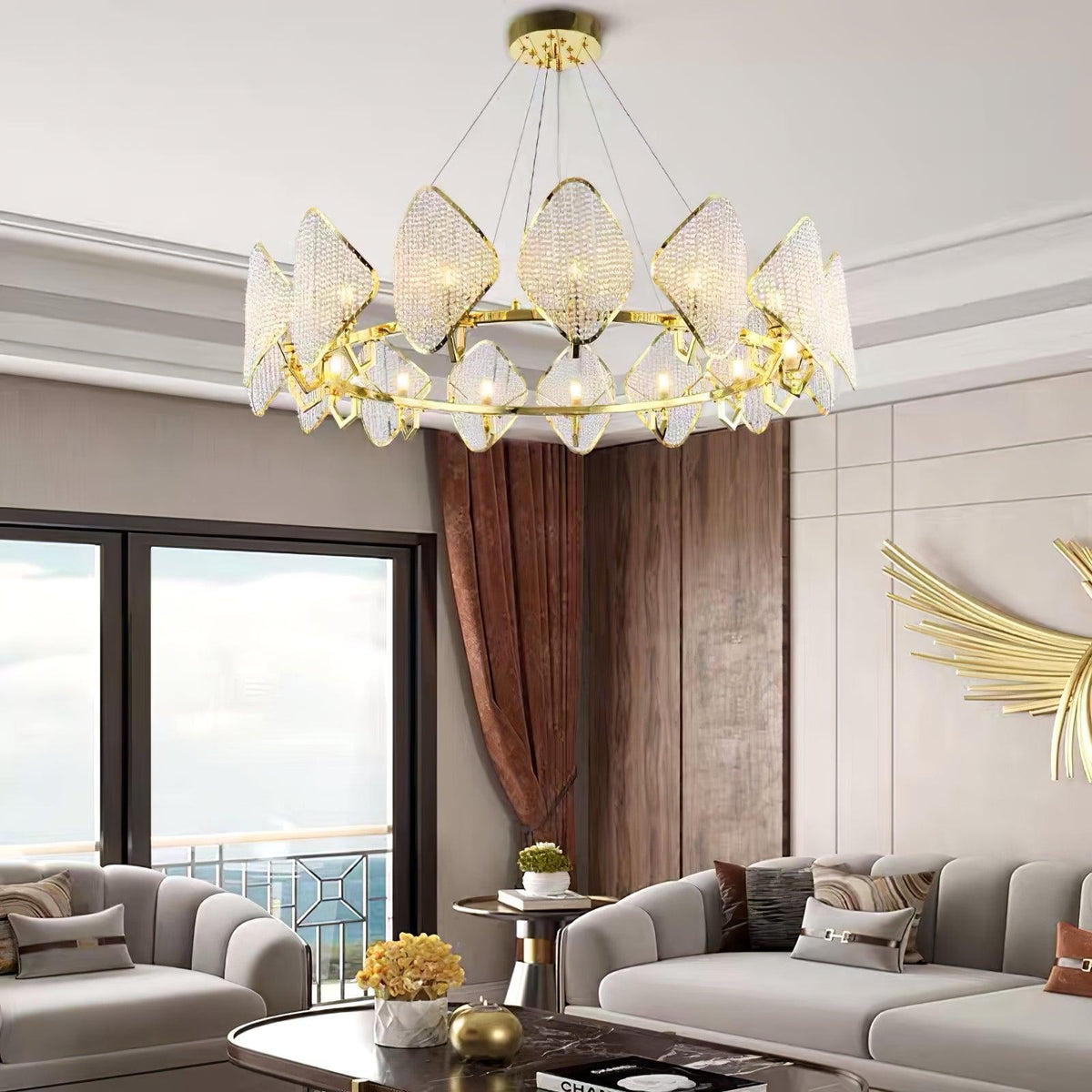 Modern Holly Chandelier – Ambient Illumination in Luxury Interior Setting View 6
