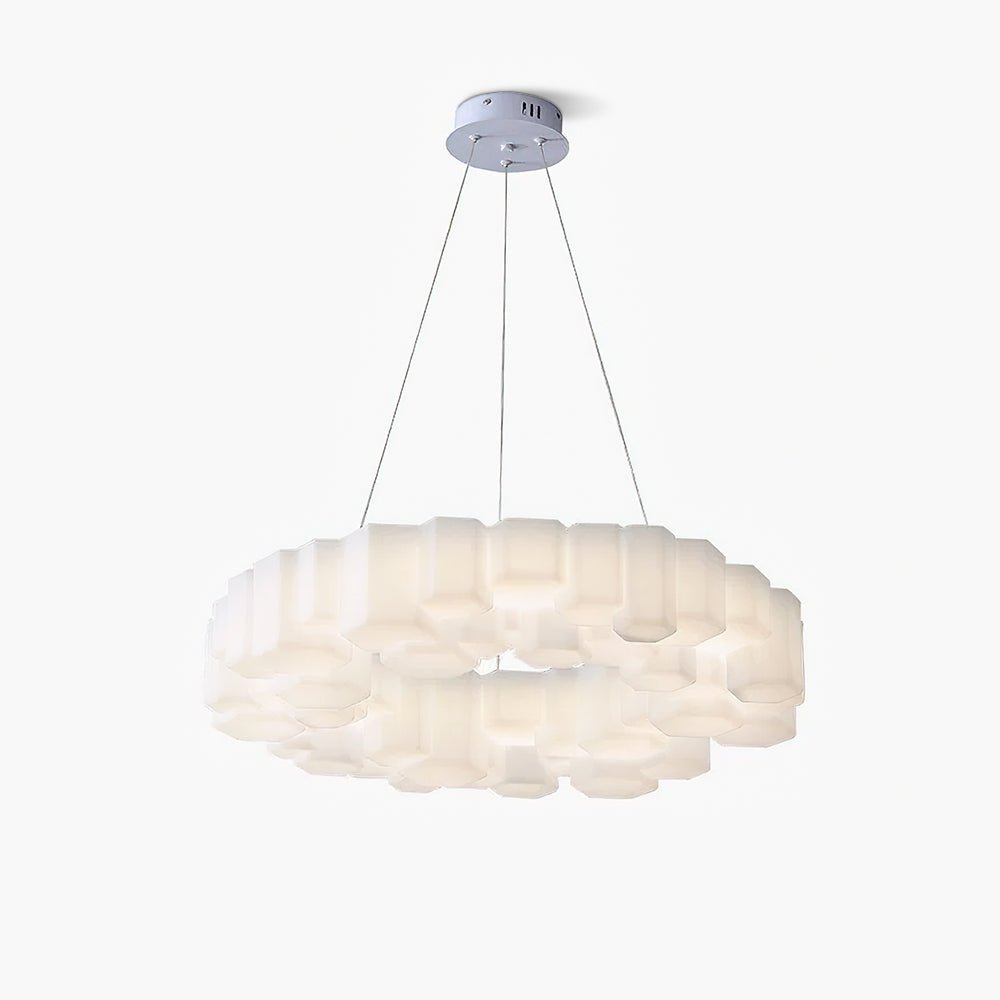 Honeycomb Chandelier – Handcrafted Architectural Luxury Lighting Fixture