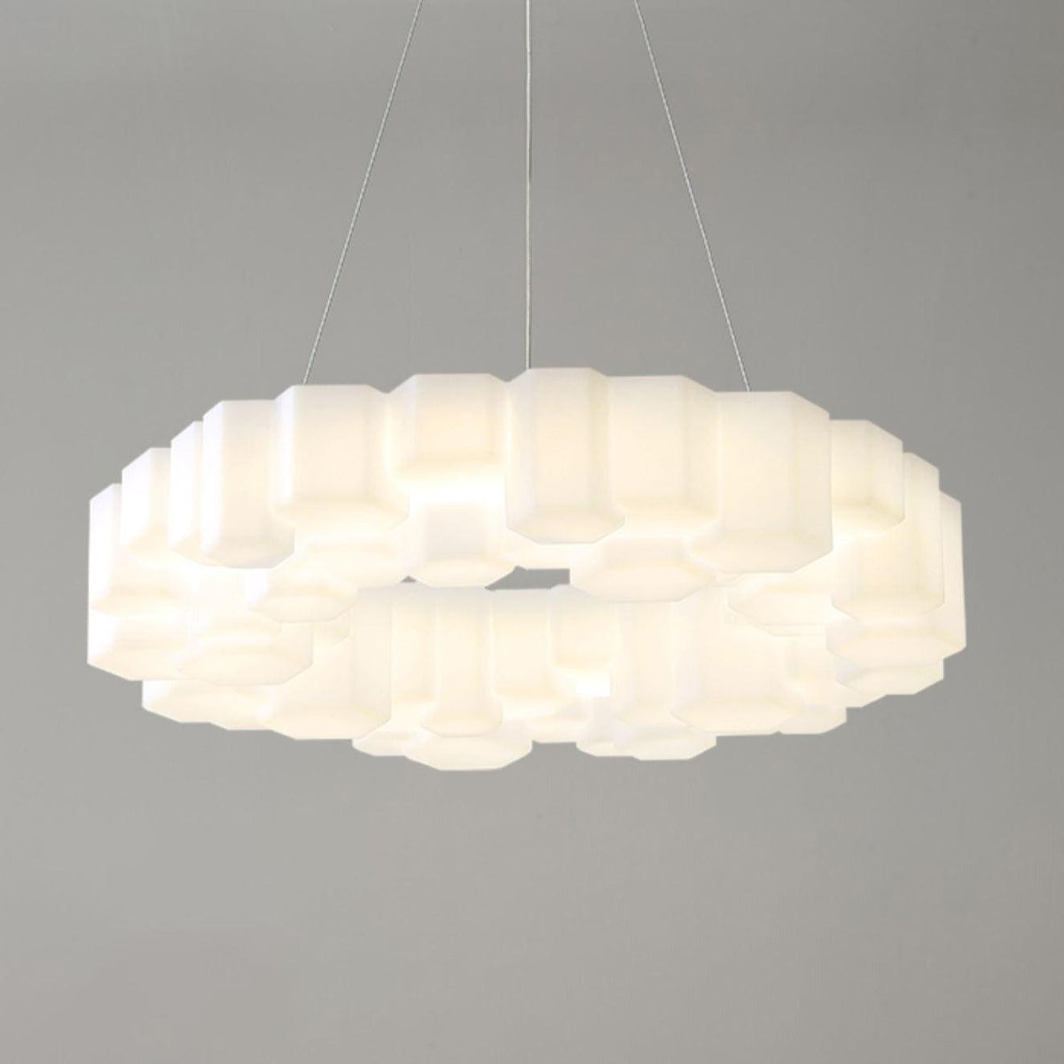 Honeycomb Chandelier – Ambient Illumination in Luxury Interior Setting View 14