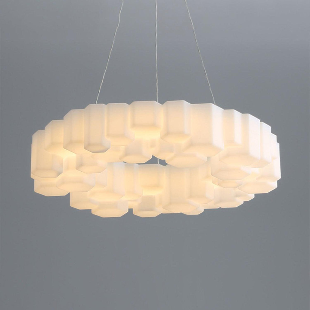 Honeycomb Chandelier – Ambient Illumination in Luxury Interior Setting View 16