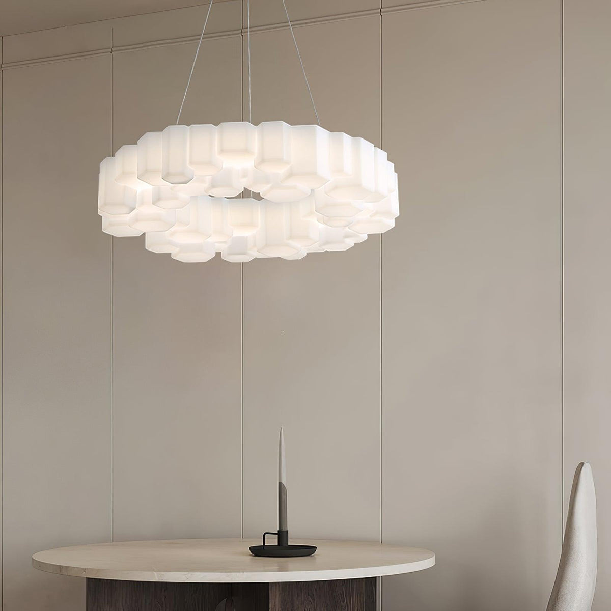 Honeycomb Chandelier – Handcrafted Material Texture and Detail View
