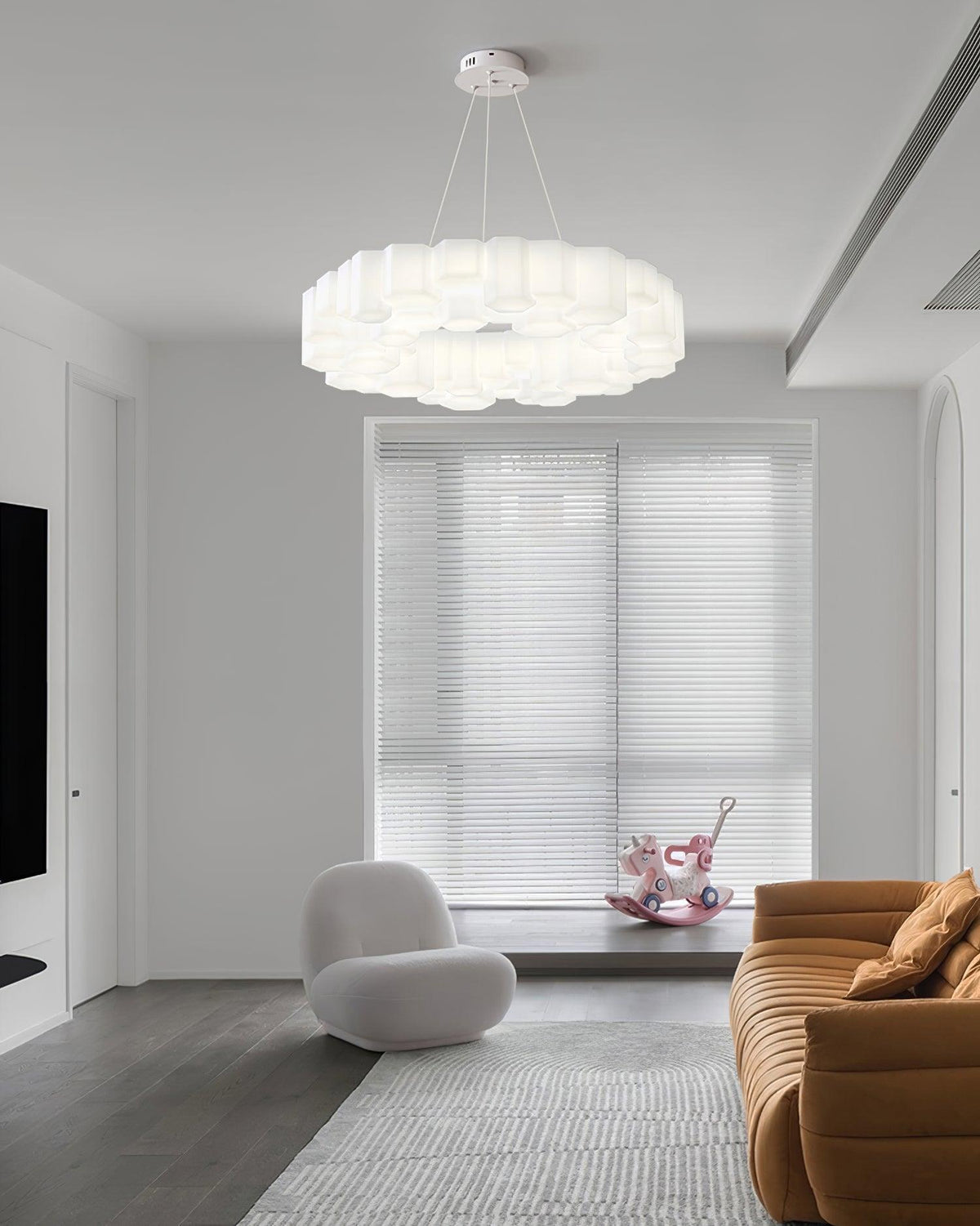 Honeycomb Chandelier – Ambient Illumination in Luxury Interior Setting View 6