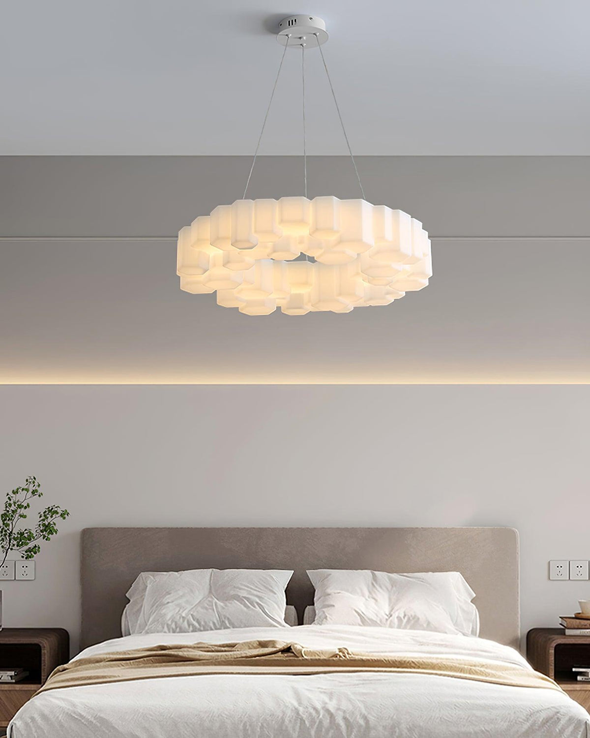 Honeycomb Chandelier – Ambient Illumination in Luxury Interior Setting View 11