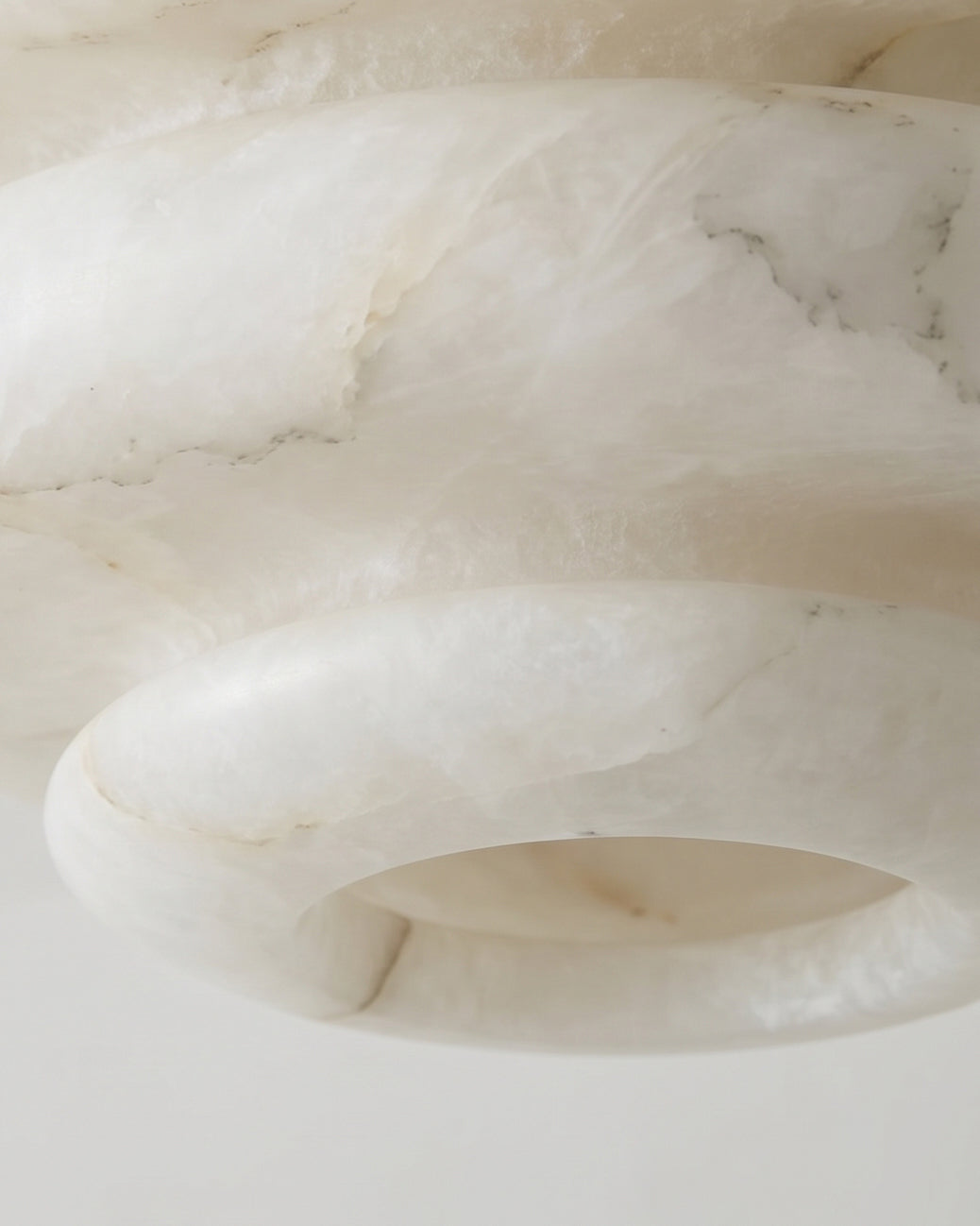 Honeylite Alabaster Curated Alabaster Flush Moun – full fixture elevation view