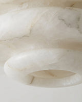 Honeylite Alabaster Curated Alabaster Flush Moun – full fixture elevation view