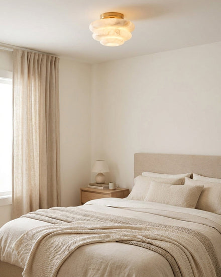 Honeylite Alabaster Flush Mount