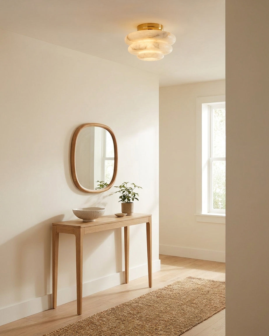Honeylite Alabaster Curated Alabaster Flush Moun