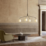 Howard Curated Solid Brass Chandelier – spatial dining room perspective