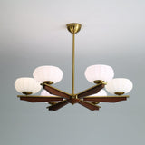 Imperium Curated Mouth-Blown Frosted Glass Chand – illuminated warm ambiance setting