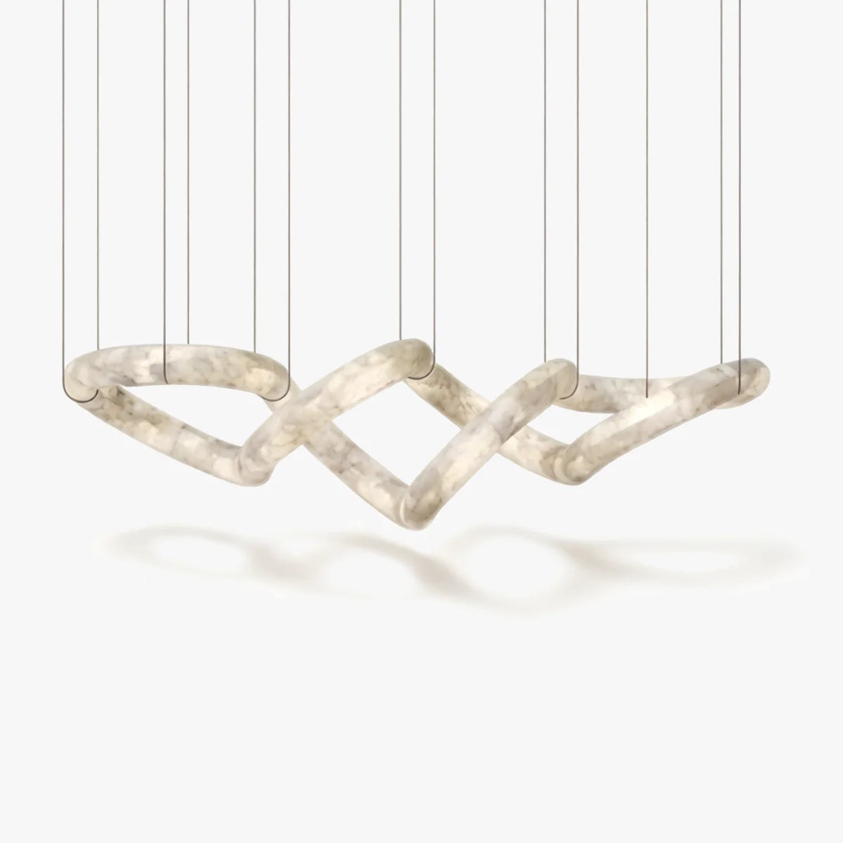 JINSHE Infinity Glow Alabaster Chandelier | Ultra-Grand Luxury Statement Light for Villa Living Room Chandelier - main product view