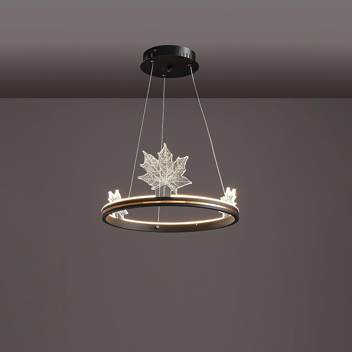 Ion Leaf Curated Optical Acrylic Chandelier – ∅ 15.7 x H 7  Dia 40cm x H 18cm finish configuration #1