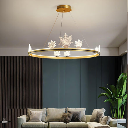 Modern Ion Leaf Chandelier
