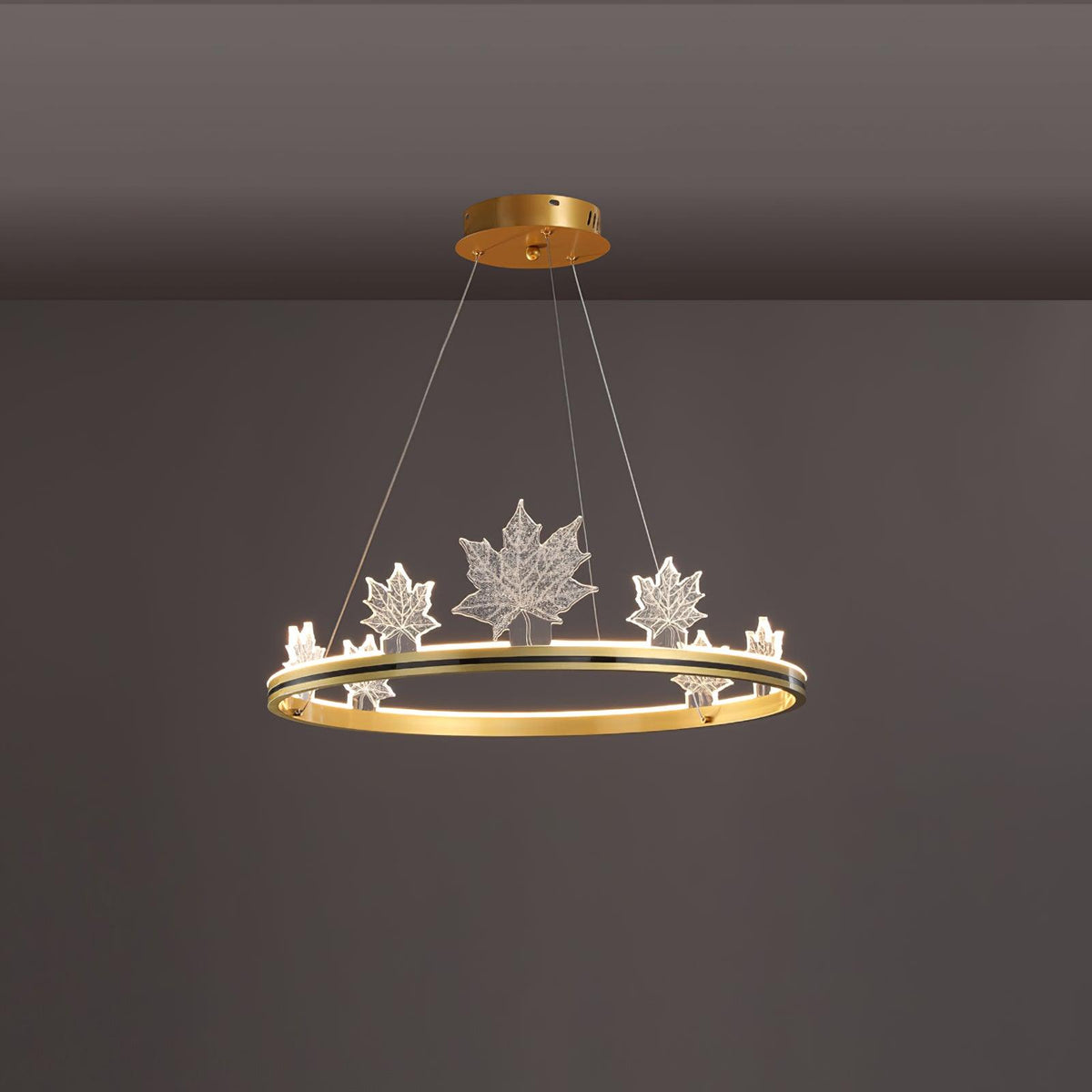 Ion Leaf Curated Optical Acrylic Chandelier – ∅ 23.6 x H 7  Dia 60cm x H 18cm finish configuration