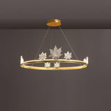 Ion Leaf Curated Optical Acrylic Chandelier – ∅ 31.4 x H 7  Dia 80cm x H 18cm finish configuration