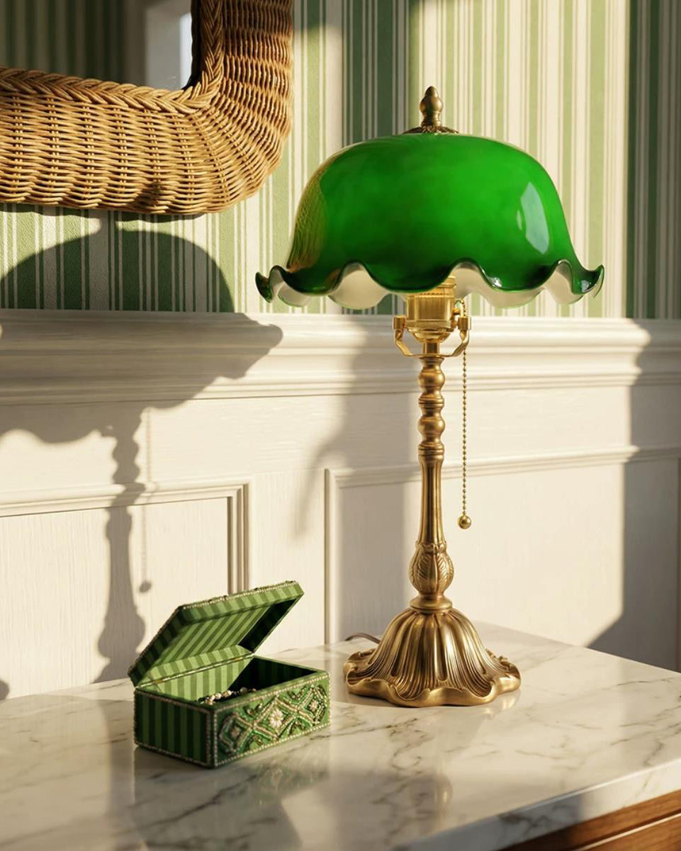 Jadelle Curated Mouth-Blown Frosted Glass Table – structural canopy joint detail