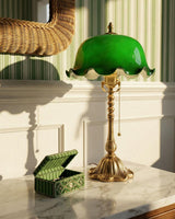 Jadelle Curated Mouth-Blown Frosted Glass Table – structural canopy joint detail