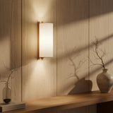 Natural Linen Wall Sconce View 4 | Japanese Linen Wall Sconce | Natural Linen | JINSHE | JINSHE