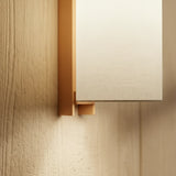 Natural Linen Wall Sconce View 9 | Japanese Linen Wall Sconce | Natural Linen | JINSHE | JINSHE