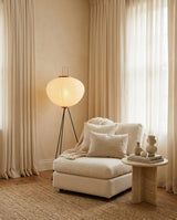 Japanese Rice Paper Curated Washi Paper Floor La – illuminated warm ambiance setting