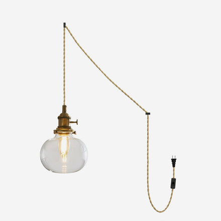Jasmine Glass Plug In Pendant Light
