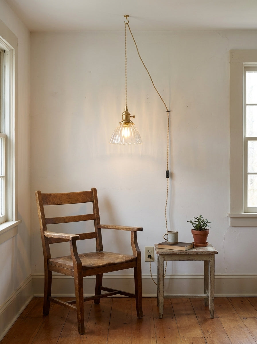 Jasmine Glass Plug In Pendant Light – Ambient Illumination in Luxury Interior Setting View 7