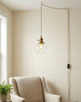 Jasmine Glass Plug In Pendant Light – Ambient Illumination in Luxury Interior Setting View 3