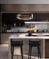 Javor LED Curated Optical Acrylic Chandelier – handcrafted surface texture