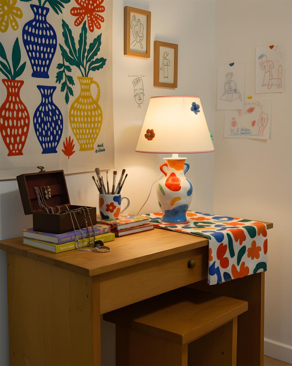JoyVase Curated Hand-Thrown Ceramic Table Lamp