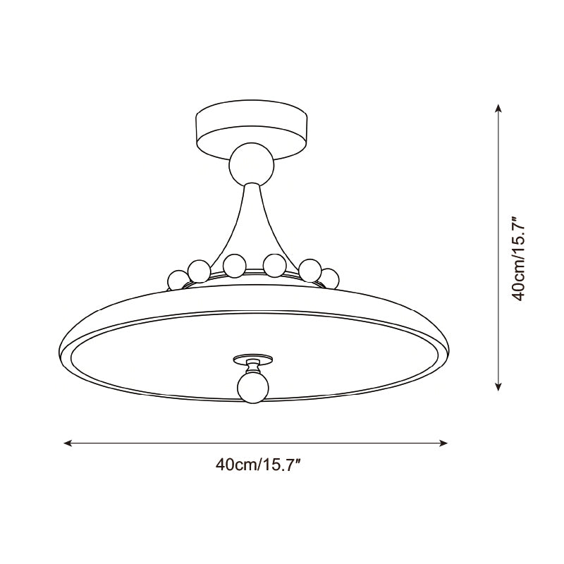 Jubilo Semi Flush Mount – Ambient Illumination in Luxury Interior Setting View 5