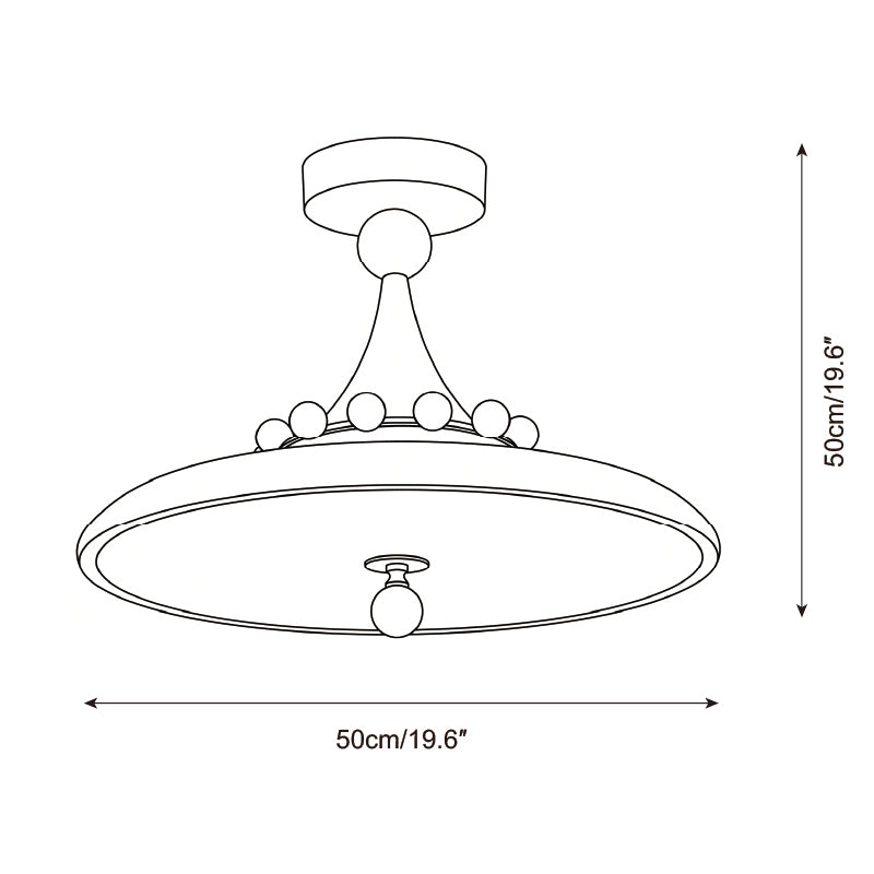 Jubilo Semi Flush Mount – Ambient Illumination in Luxury Interior Setting View 6