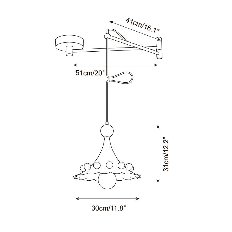 Jubilo Swing Arm Pendant Light