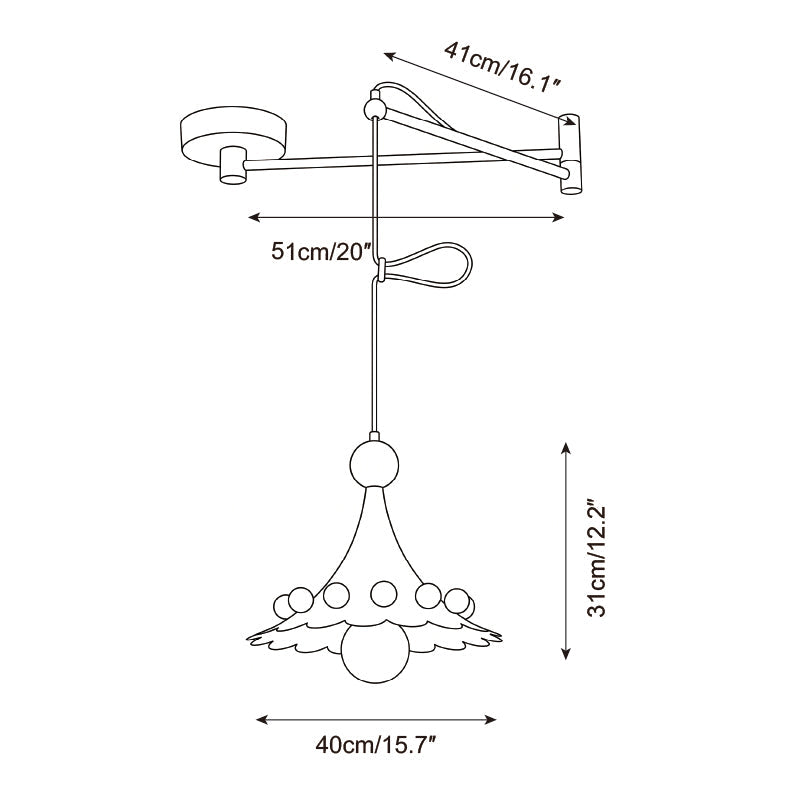 Jubilo Swing Arm Pendant Light – Ambient Illumination in Luxury Interior Setting View 6