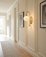 Juliet Alabaster Curated Alabaster Wall Sconce – illuminated warm ambiance setting