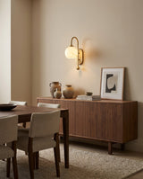 Juliet Alabaster Curated Alabaster Wall Sconce – handcrafted surface texture