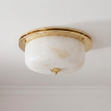 Justice Alabaster Curated Alabaster Flush Mount – Dia 40cm x H 16cm  ∅ 15.7 x H 6.3 finish configuration