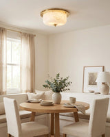 Justice Alabaster Curated Alabaster Flush Mount – architectural ceiling profile