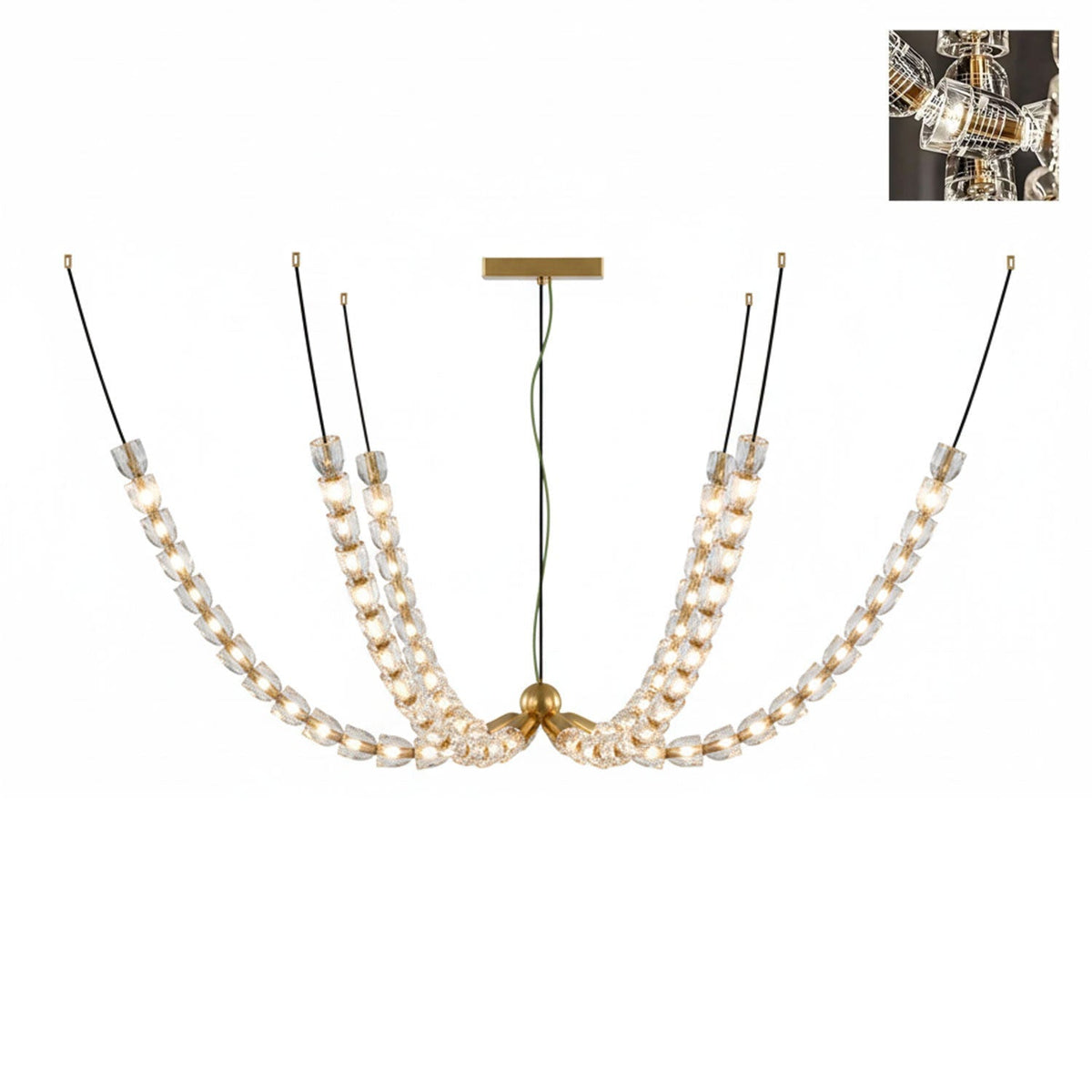 The Gabriel Branch LED Curated K9 Bohemian Cryst – architectural ceiling profile #1