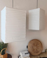 Washi Paper craftsmanship detail on Kaku Paper Curated Washi Paper Pendant Light