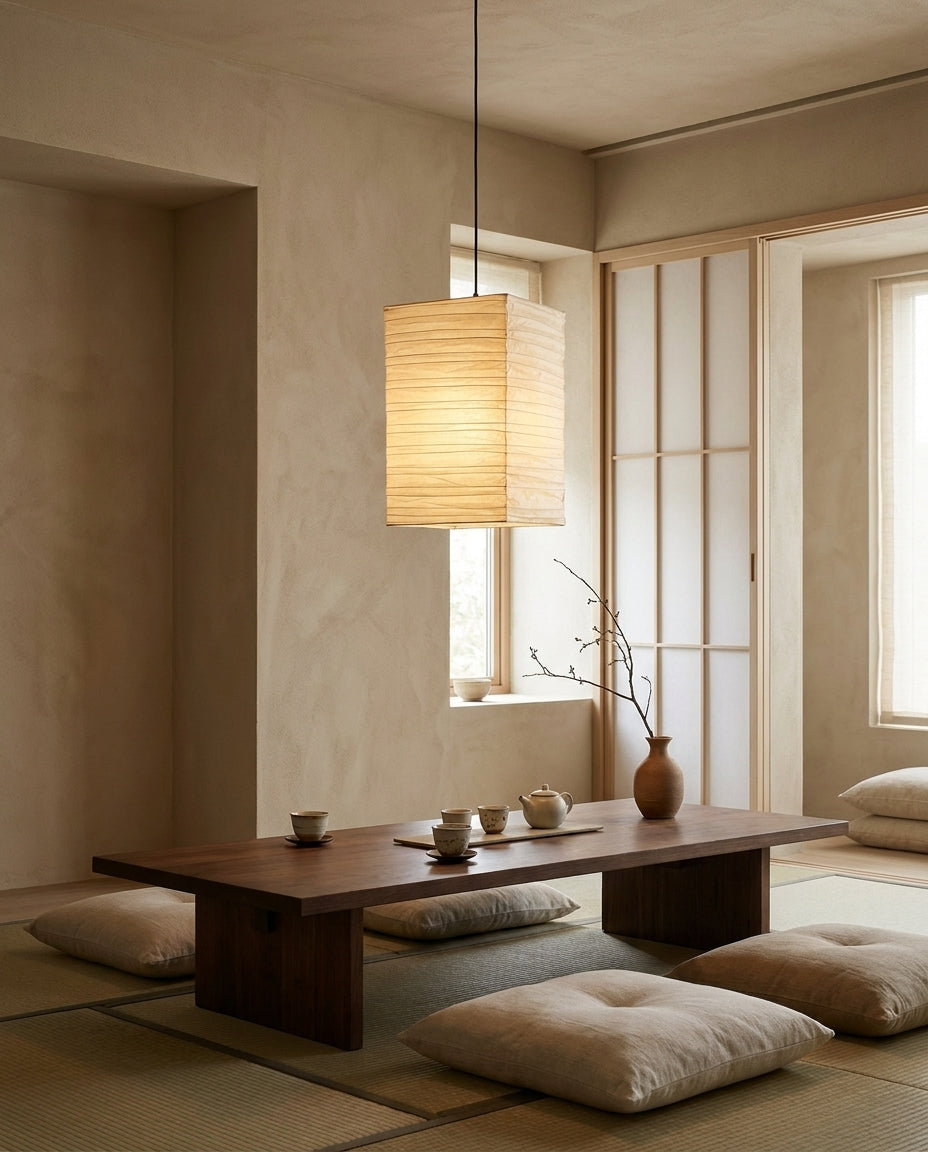 Kaku Paper Curated Washi Paper Pendant Light – architectural ceiling profile