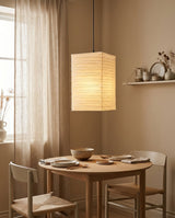 Kaku Paper Curated Washi Paper Pendant Light – unlit natural material contrast