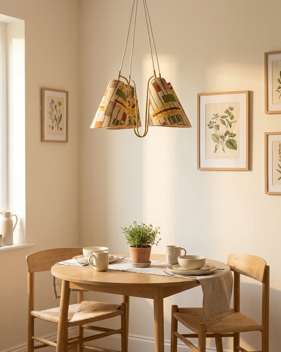 Solid Brass craftsmanship detail on Kalevia Pattern Curated Solid Brass Chandelier