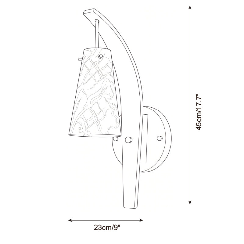 Karo Alabaster Curated Alabaster Wall Sconce – macro detail view