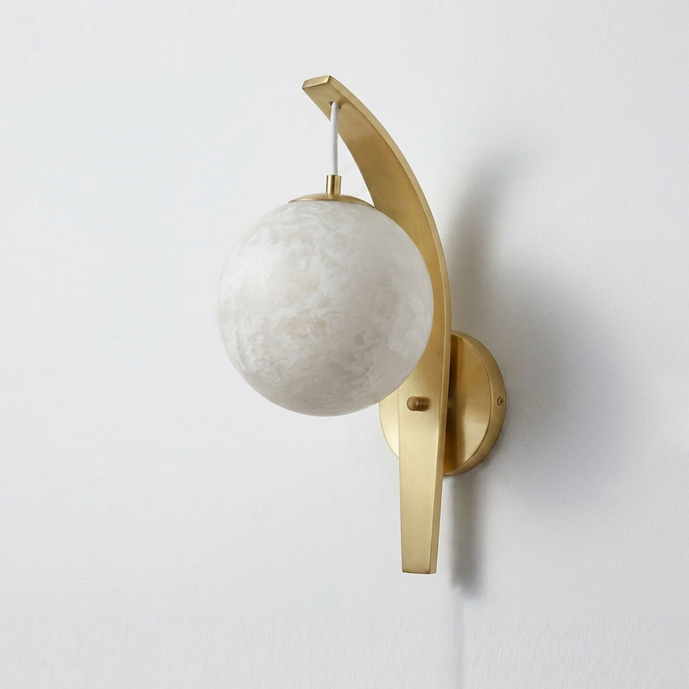 Karo Alabaster Curated Alabaster Wall Sconce – Model B W 23cm x H 45cm  W 9 x H 17.7 finish configuration