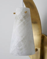 Karo Alabaster Curated Alabaster Wall Sconce – macro detail view #1