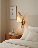 Karo Alabaster Curated Alabaster Wall Sconce – spatial dining room perspective