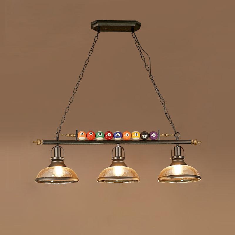 Kasha Billiard Curated Mouth-Blown Frosted Glass – L 38.6 x H 11.8  L 98cm x H 30cm finish configuration
