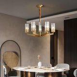 Kayla Brass Curated Mouth-Blown Frosted Glass Ch – dimensional scale reference